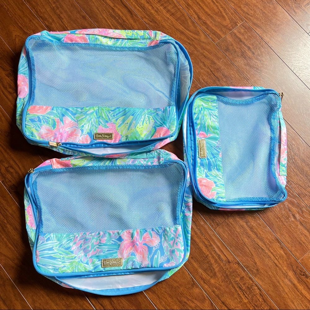 Lillly Pulitzer sea island packing cubes